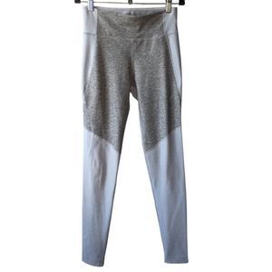 Outdoor Voices Full Length Leggings | Gray & Blue | Sz Small | Made in the USA